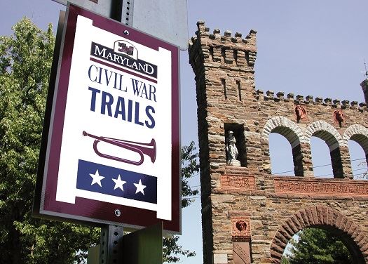 Maryland Civil War Trails sign